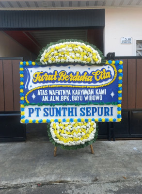 Papan Bunga Duka di Kedamaian